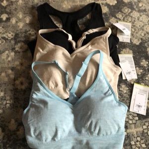 3 Light weight bra tops from Old Navy. Never worn with tags.